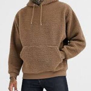 ASOS Brown Sherpa Hoodie Sweater